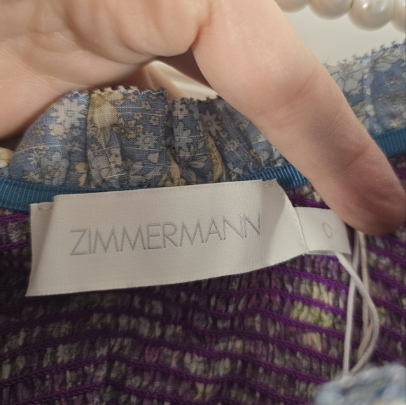 NWT Zimmermann Carnaby Off Shoulder Cotton Tiered Top Crop 4 - Picture 10 of 12